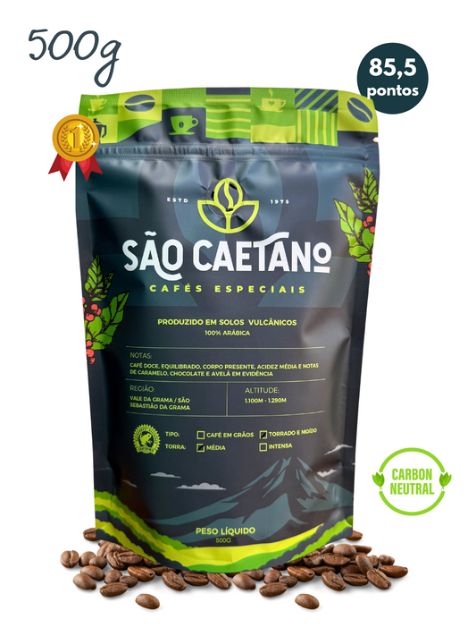 Café São Caetano Bourbon Amarelo 500g em Grãos